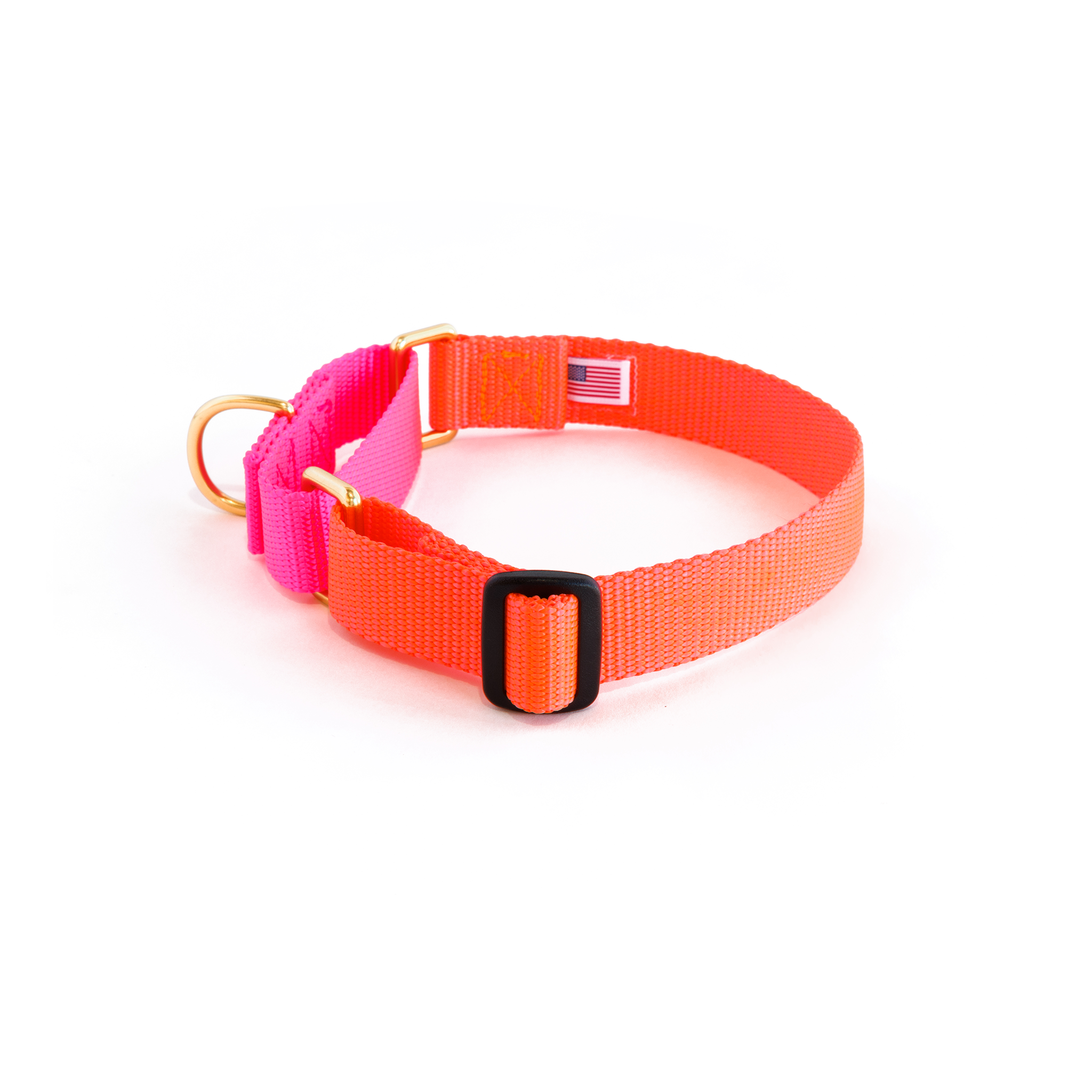 Martingale Collar: Lava & Hot Pink