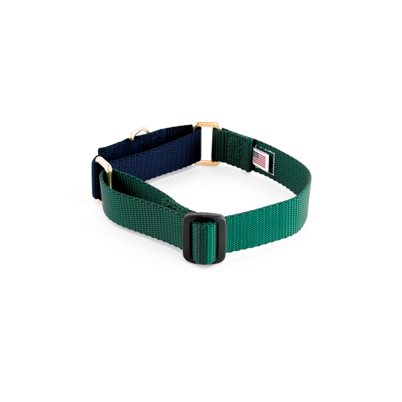 Martingale Collar: Forest & Navy