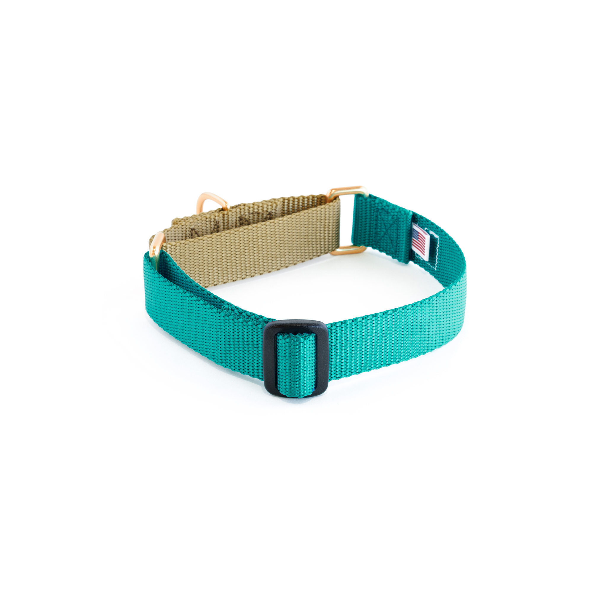 Martingale Collar: Teal & Gold